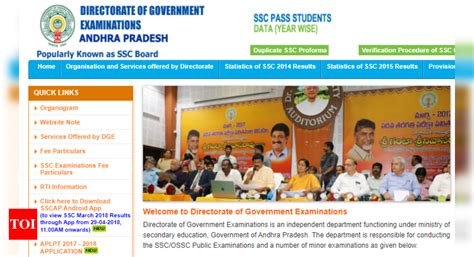 SSC Result 2018: AP SSC 10th Class Result 2018 link live; .